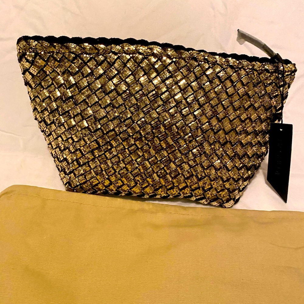 Naghedi Gold Metallic medium Bag